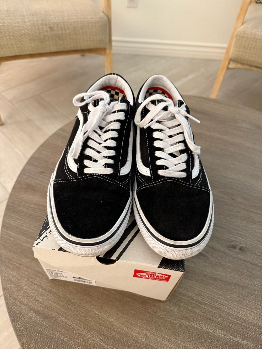 Vans Black and White Skate Old Skool Sneakers
